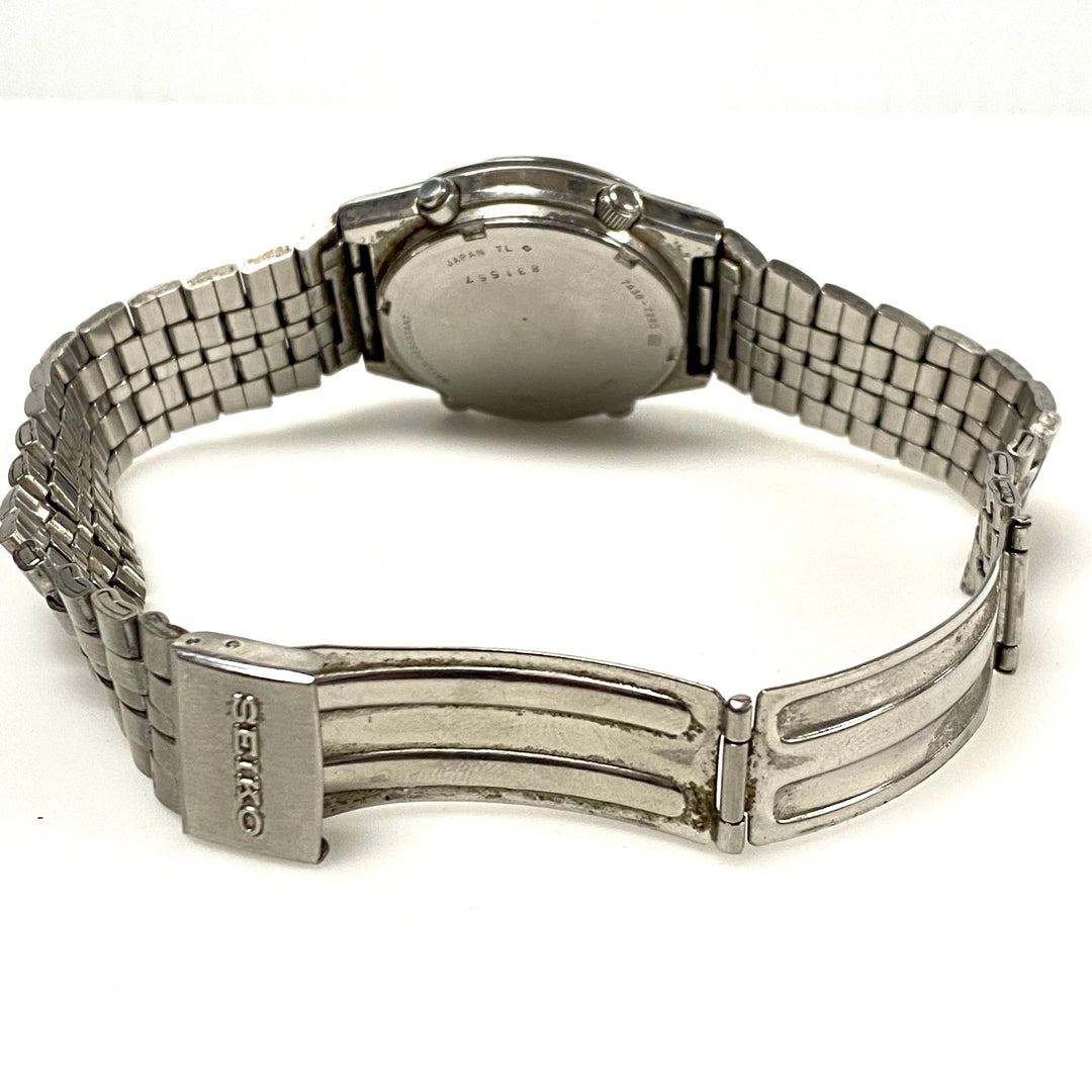 w092 Vintage Seiko Quartz Chronograph Stainless Steel Men' Wrist Watch 7A38-7280