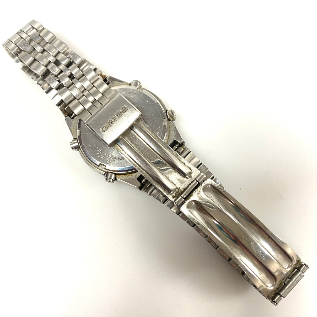 w092 Vintage Seiko Quartz Chronograph Stainless Steel Men' Wrist Watch 7A38-7280