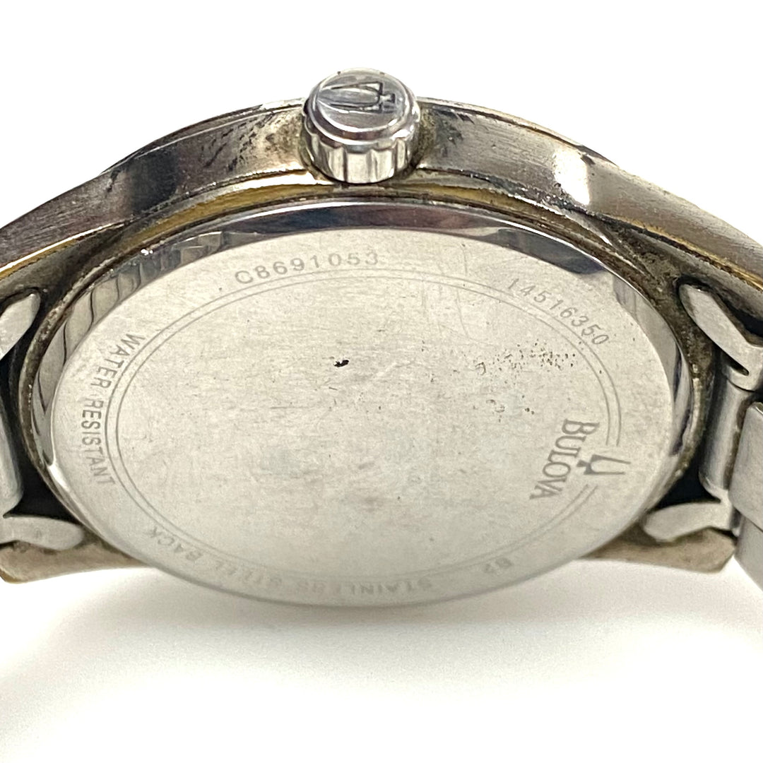 w093 Vintage Bulova Men's Wrist Watch Railroad-style Dial 24-hour Military Time