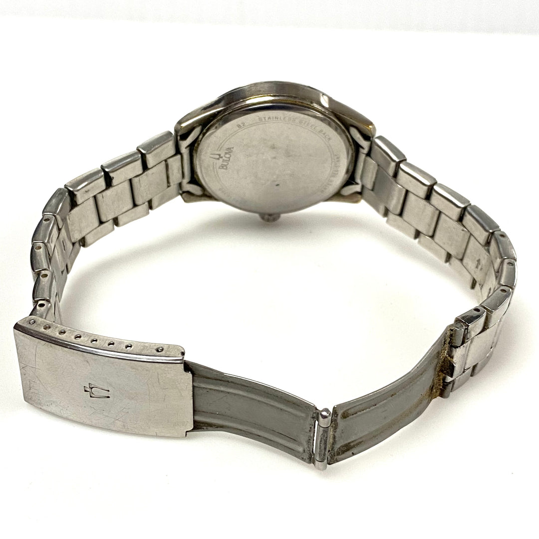 w093 Vintage Bulova Men's Wrist Watch Railroad-style Dial 24-hour Military Time