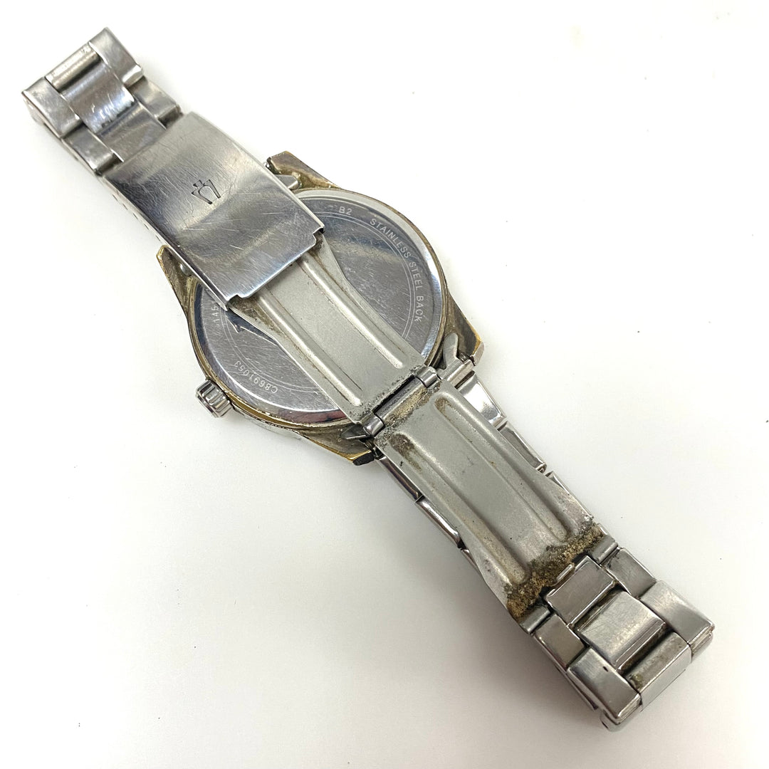 w093 Vintage Bulova Men's Wrist Watch Railroad-style Dial 24-hour Military Time