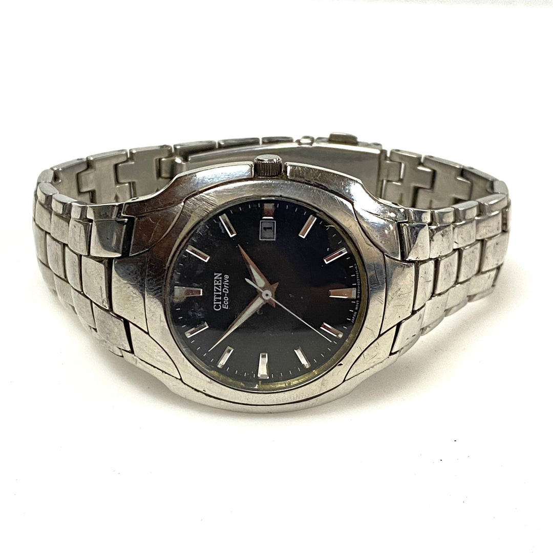 w094 Vintage Citizen Eco-Drive Paradigm Stainless Steel Men's Wrist Watch