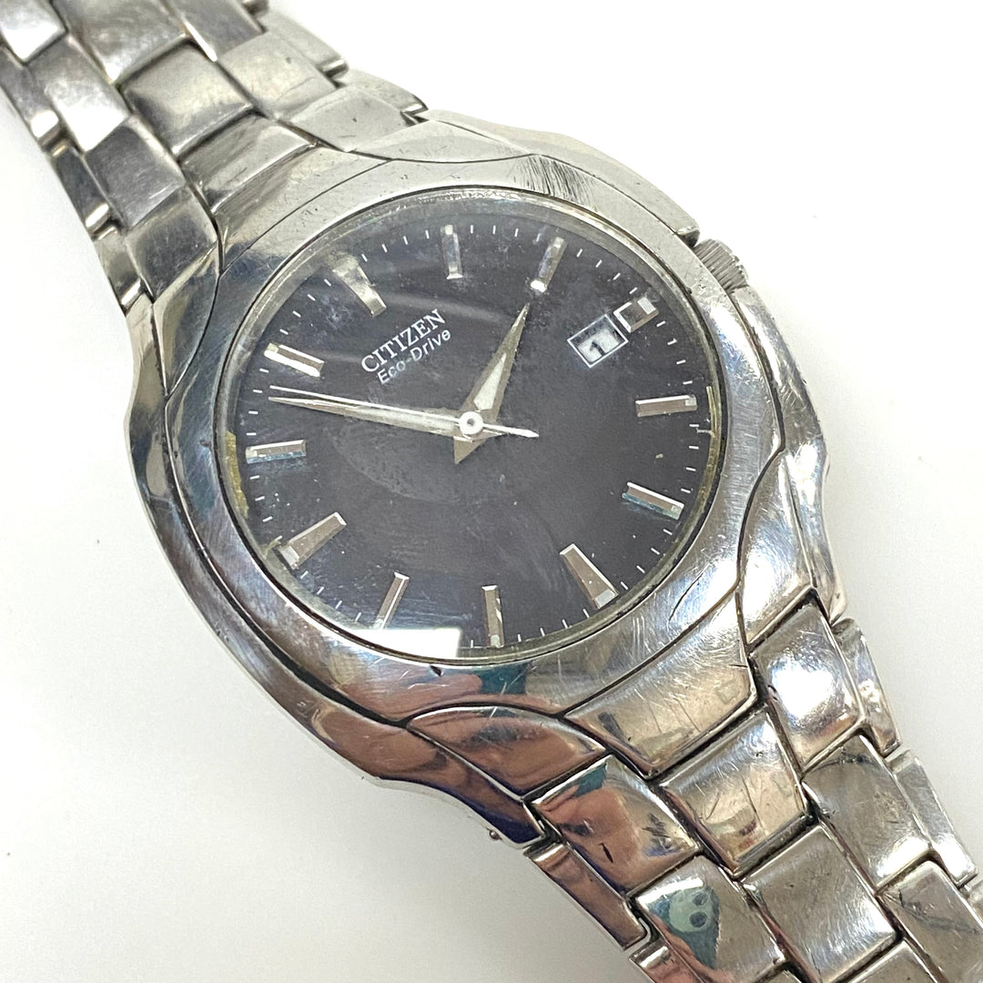 w094 Vintage Citizen Eco-Drive Paradigm Stainless Steel Men's Wrist Watch