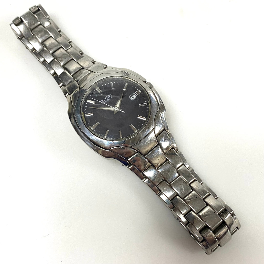 w094 Vintage Citizen Eco-Drive Paradigm Stainless Steel Men's Wrist Watch