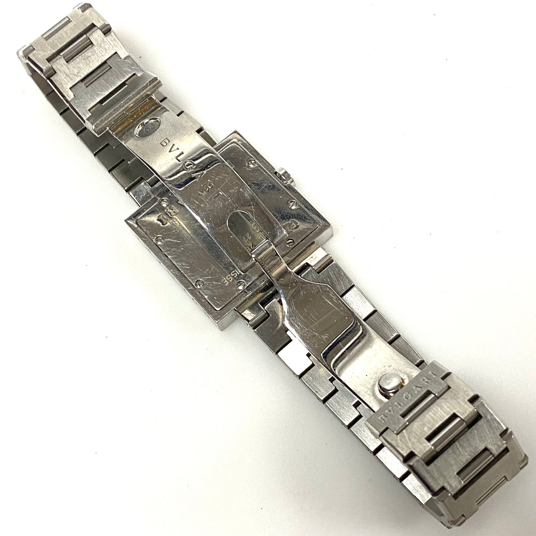 w095 Vintage BVLGARI Quadrato Stainless Steel Luxury Wrist Watch Model SQ29SSD