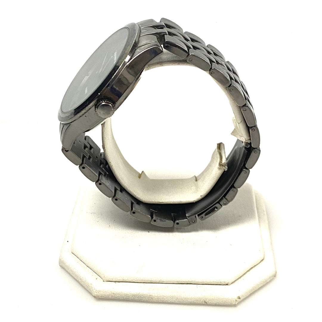 w096 Geoffrey Beene Men's Diamond Accent Quartz Men's Wrist Watch Gunmetal-tone