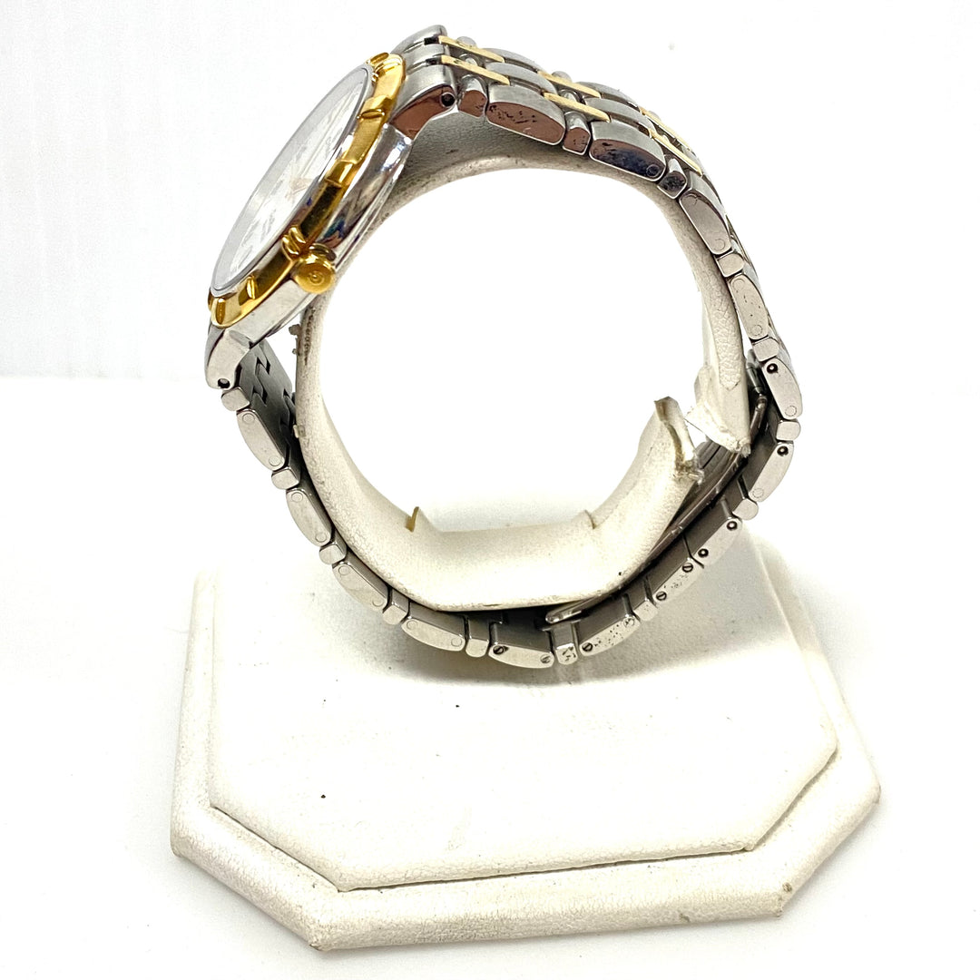 w097 Vintage Cyma SeaRay Le Locle Two-tone Stainless Steel Quartz Wrist Watch