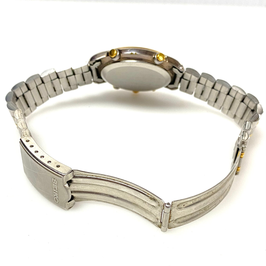 w098 vintage Seiko Chronograph Alarm Wrist Watch Japan Quartz Movement Stainless