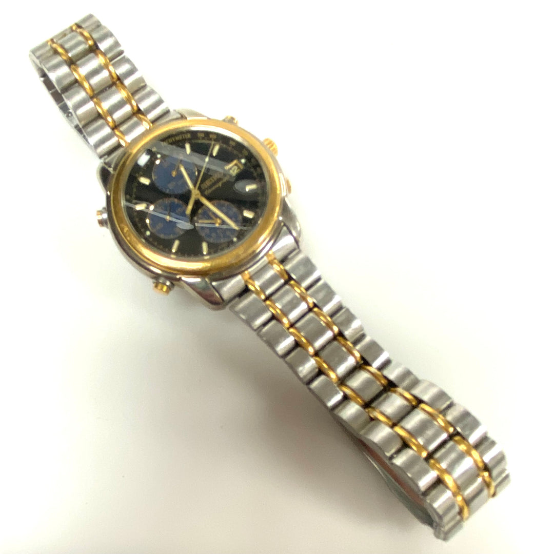 w098 vintage Seiko Chronograph Alarm Wrist Watch Japan Quartz Movement Stainless
