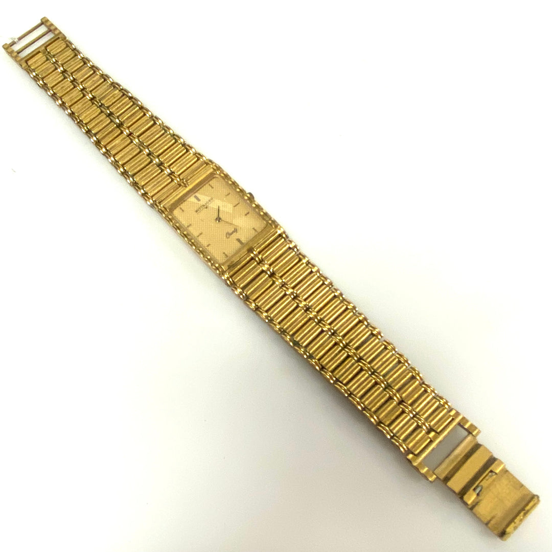 w099 Vintage Wittnauer Quartz Wrist Watch Swiss Quartz Tank-style Gold Tone Case