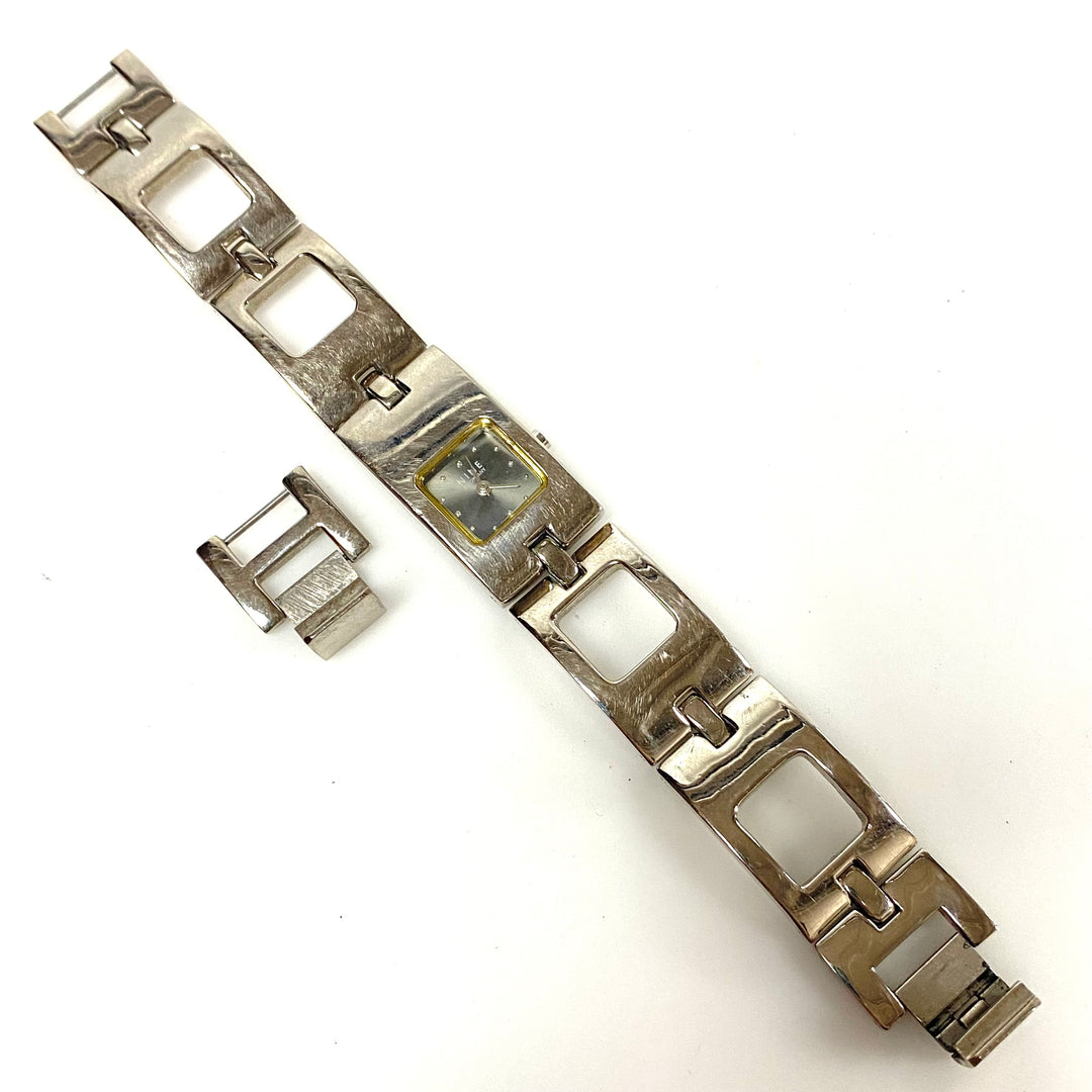 w104 Vintage Nine & Co. Women's Rectangular Tank Wrist Watch Stainless Nine West