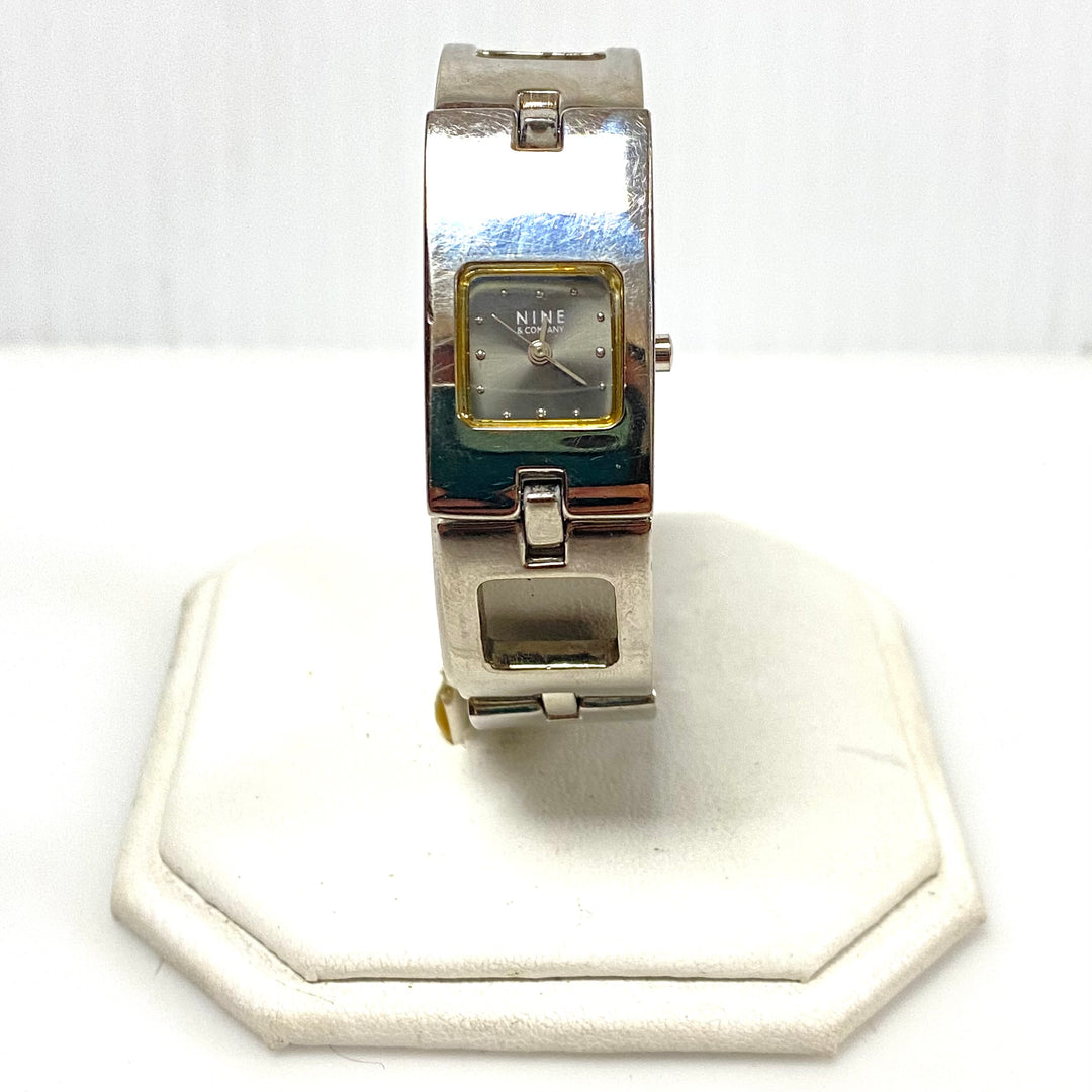 w104 Vintage Nine & Co. Women's Rectangular Tank Wrist Watch Stainless Nine West
