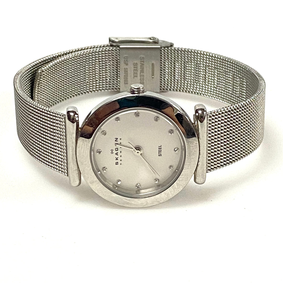 w109 Skagen Denmark Nicoline Model 107SSSD Quartz Women's Dress Wrist Watch