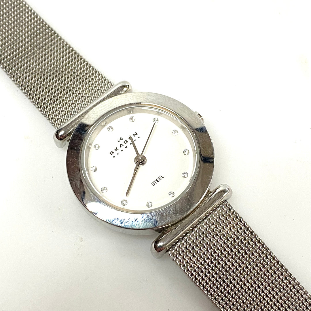 w109 Skagen Denmark Nicoline Model 107SSSD Quartz Women's Dress Wrist Watch