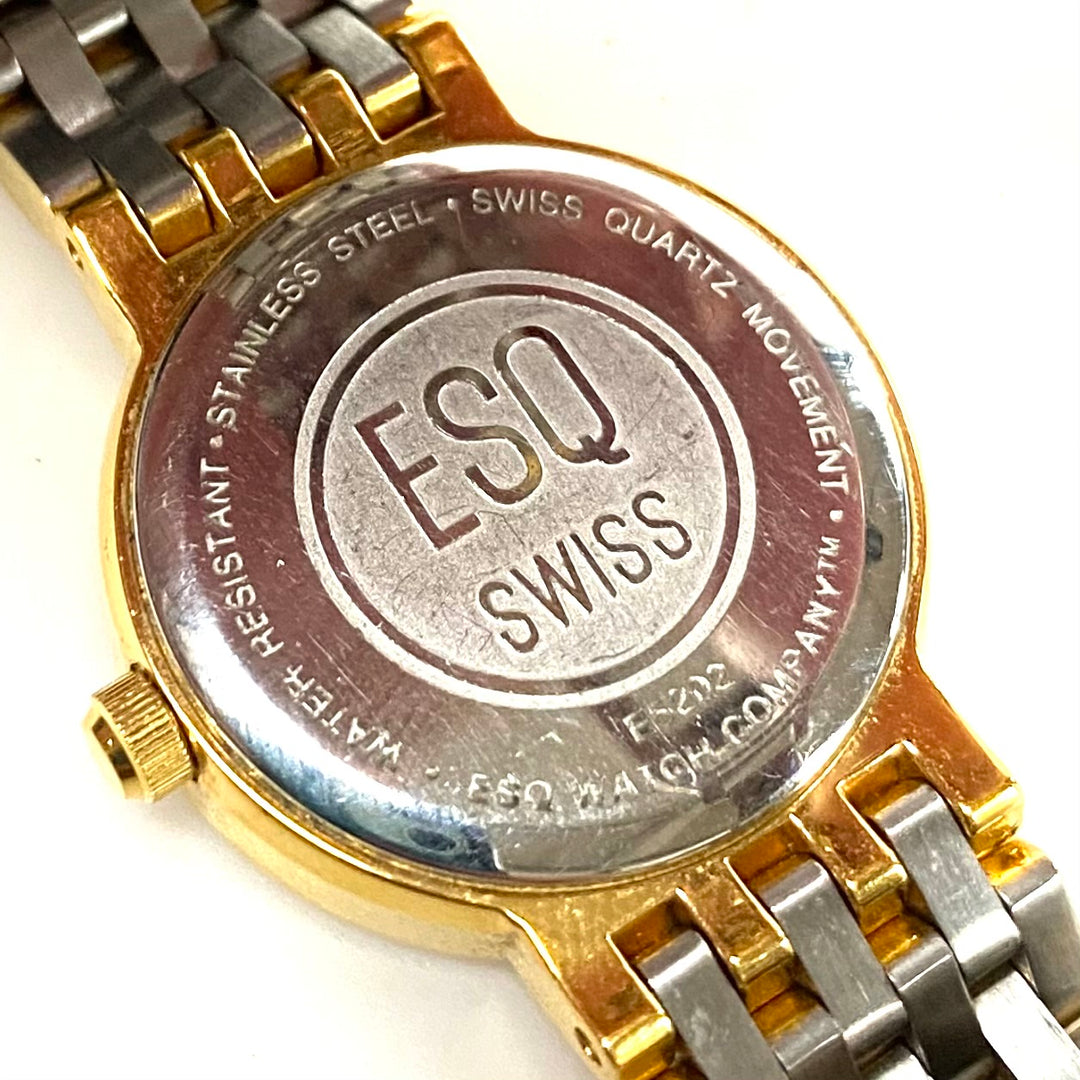 w113 Vintage ESQ Swiss Quartz Wrist Watch by Movado Classic Gold-plated Design