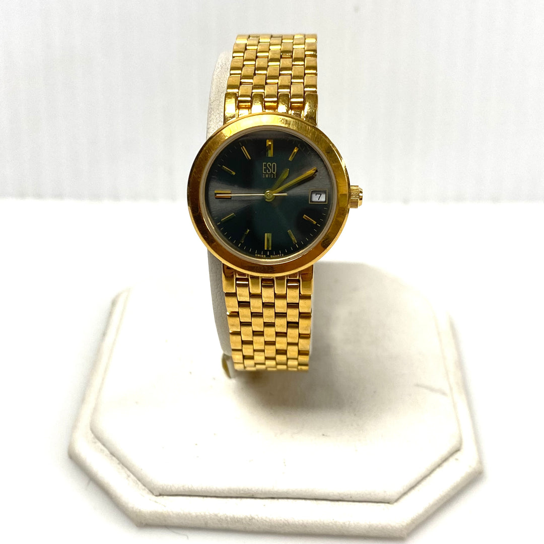 w113 Vintage ESQ Swiss Quartz Wrist Watch by Movado Classic Gold-plated Design