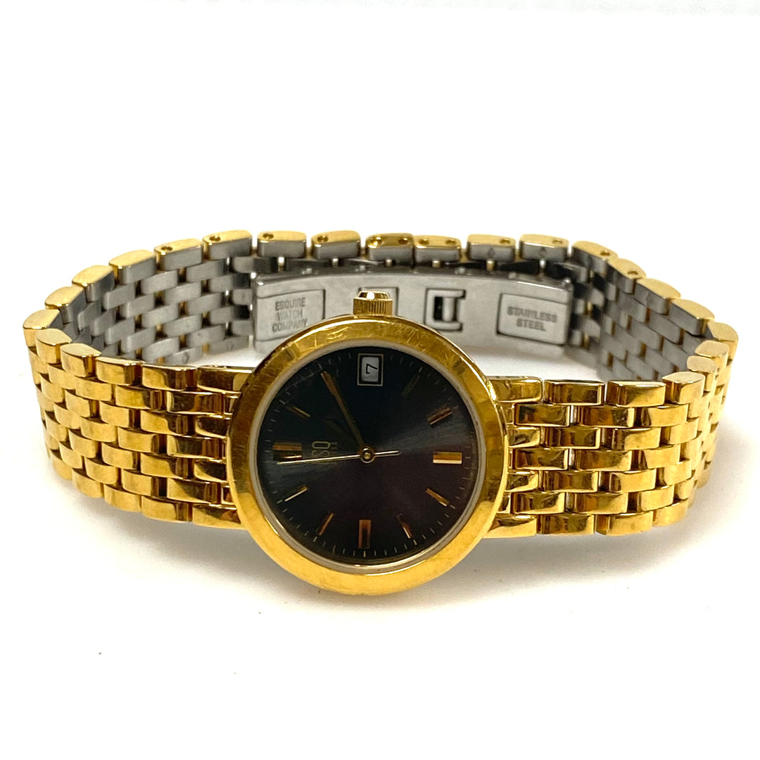 w113 Vintage ESQ Swiss Quartz Wrist Watch by Movado Classic Gold-plated Design