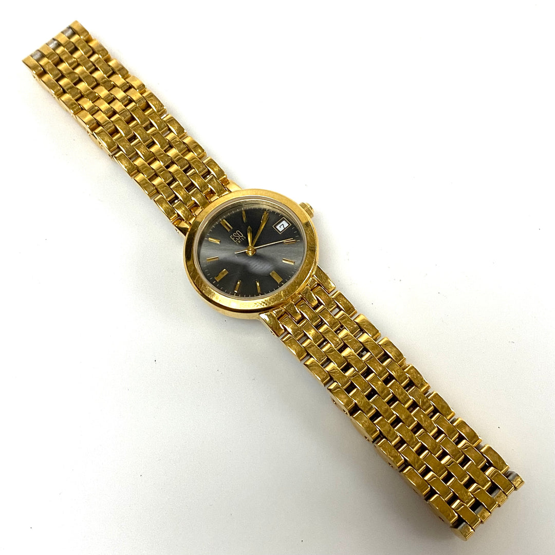 w113 Vintage ESQ Swiss Quartz Wrist Watch by Movado Classic Gold-plated Design