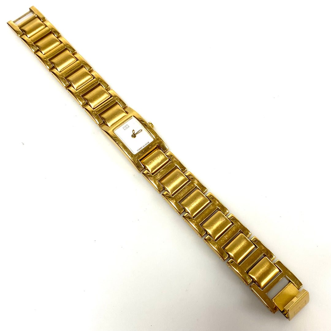 w116 Vintage Tommy Hilfiger Quartz Women's Gold-plated Stainless Bracelet Watch
