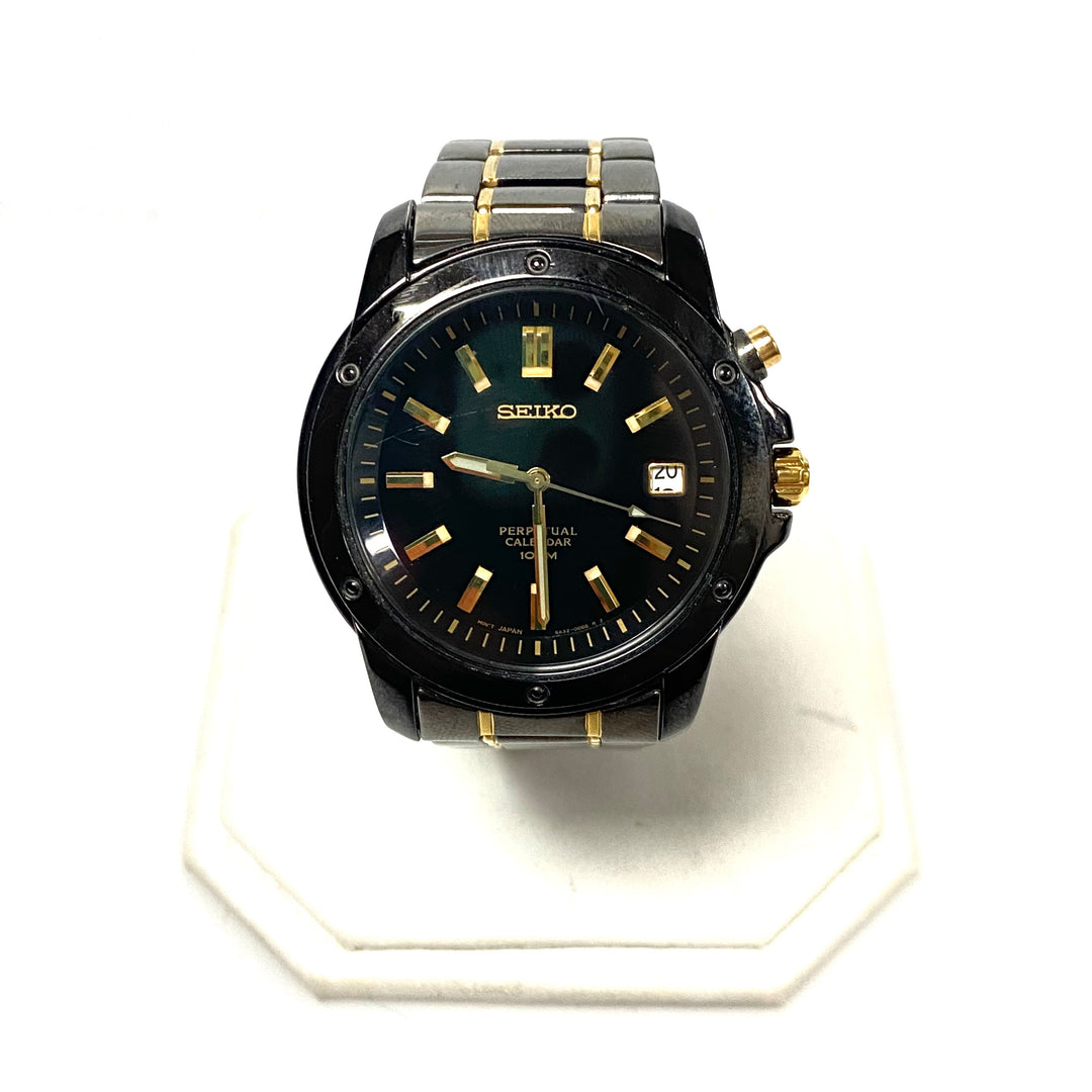 w146 Seiko Men's Perpetual Calendar Dress Watch Model SNQ045 Japanese Quartz