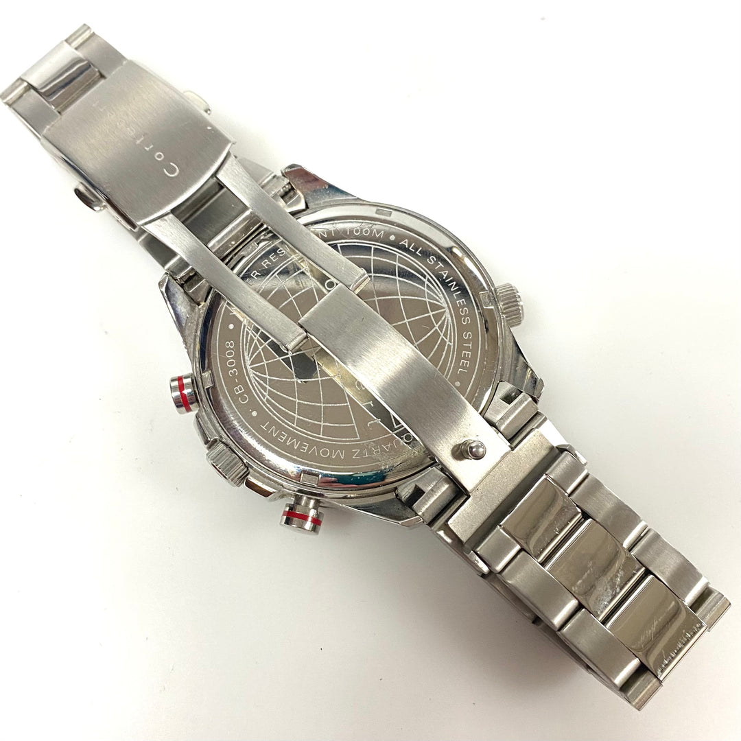 w147 Cortébert Elevation WorldTime CB-3008-33 "Cocoa" Stainless Steel Men' Watch