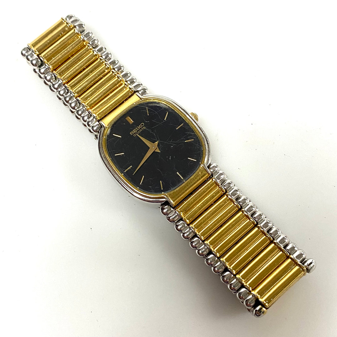 w149 Vintage Seiko Two-tone Stainless Quartz Dress Men's Wrist Watch 5P30-5B50