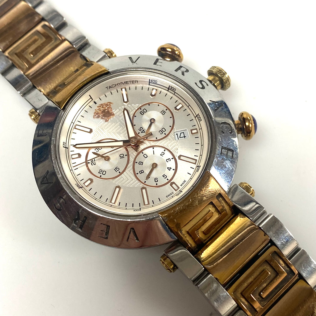 w163 Two-tone Versace Reve Chrono Watch Stainless Steel and Rose-gold Ion-plated
