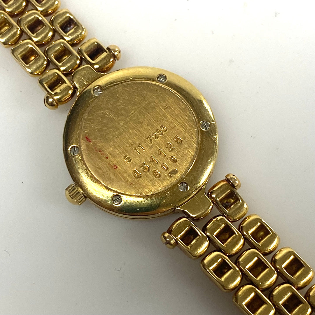 w164 Chopard Gstaad Luxury Watch 18k Yellow Gold Diamond Bezel Linked Bracelet