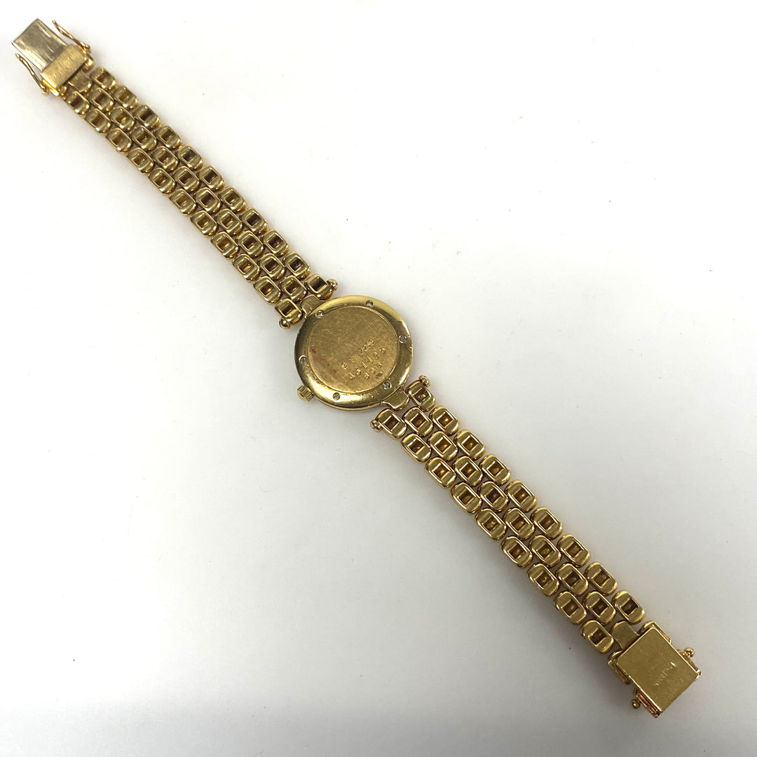 w164 Chopard Gstaad Luxury Watch 18k Yellow Gold Diamond Bezel Linked Bracelet