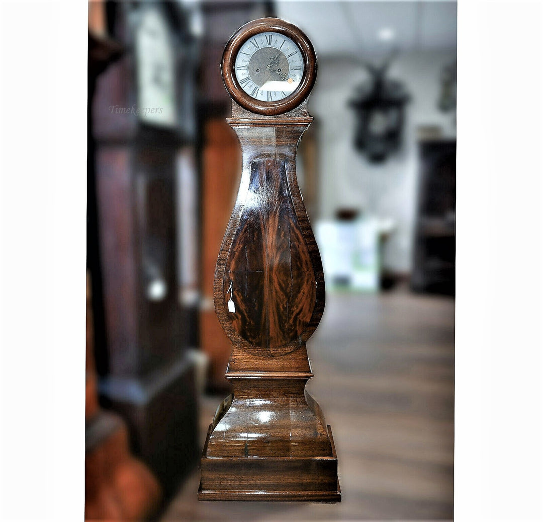 c014 Antique German Curved Long Case Grandfather Clock- Local Pickup Only