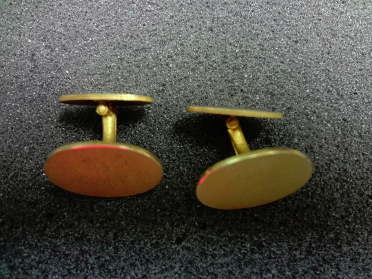 b001 Vintage Double sided Cuff links in Gold Tone Finish