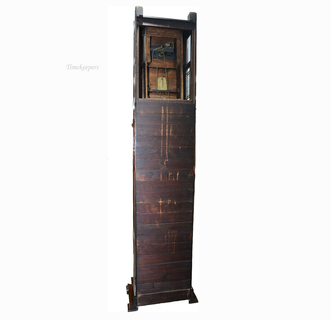 c017 French Musical Mission Style Grandfather Clock 1800's- Local Pickup Only