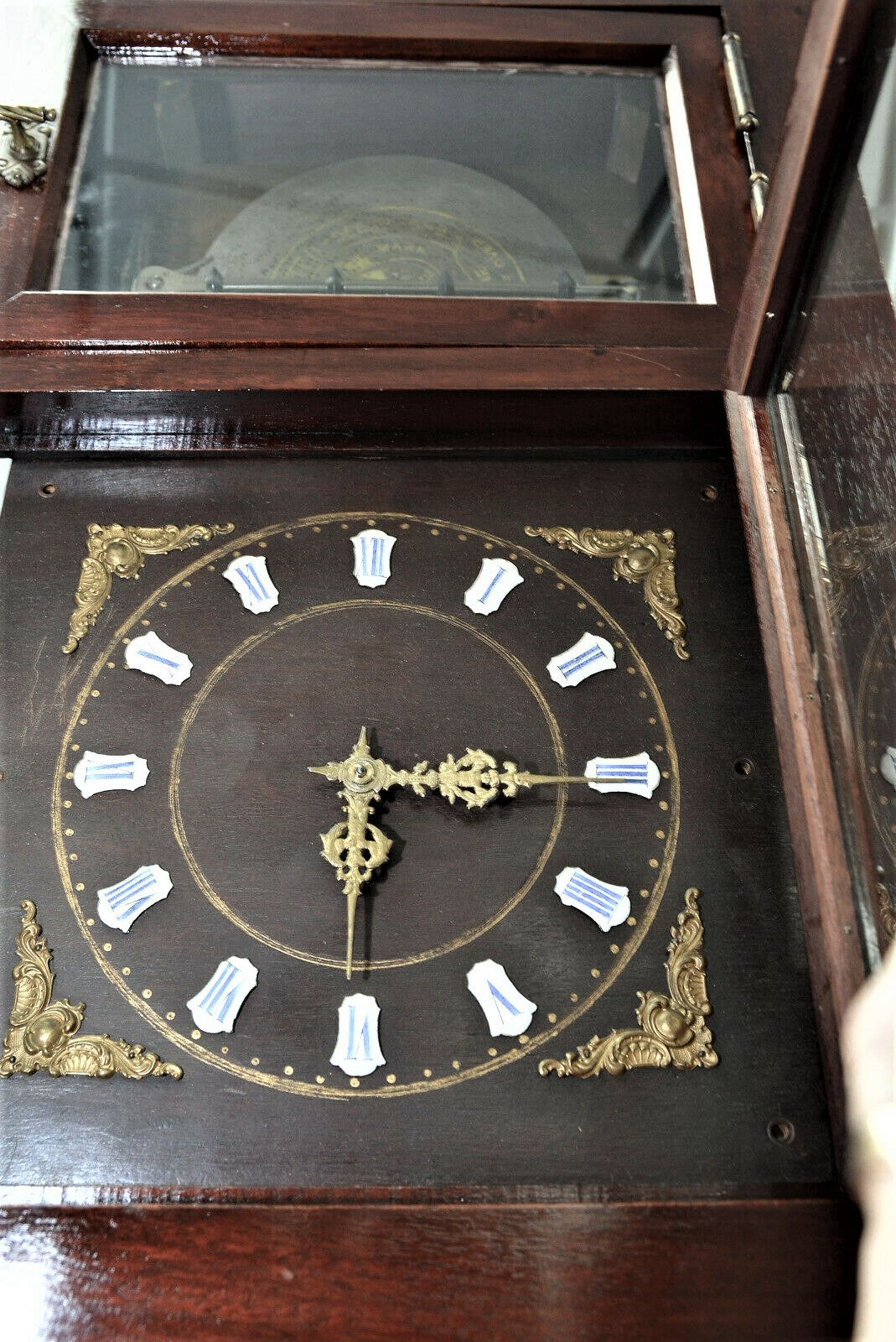 c017 French Musical Mission Style Grandfather Clock 1800's- Local Pickup Only