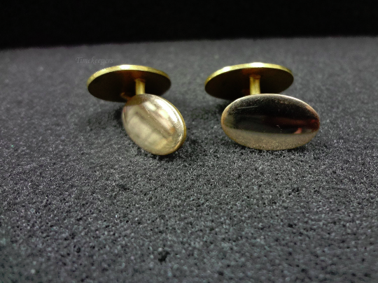 b001 Vintage Double sided Cuff links in Gold Tone Finish