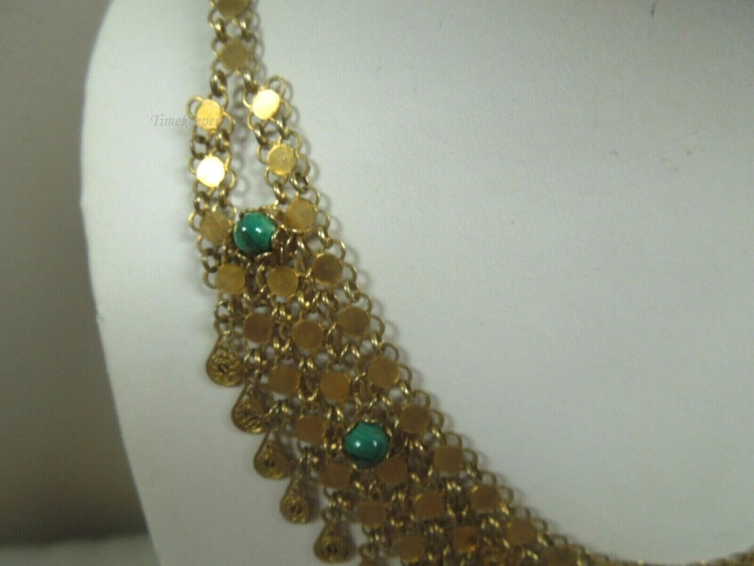 r081 Vintage Traditional Beautiful Gold Filled Necklace Set with Matching earrings