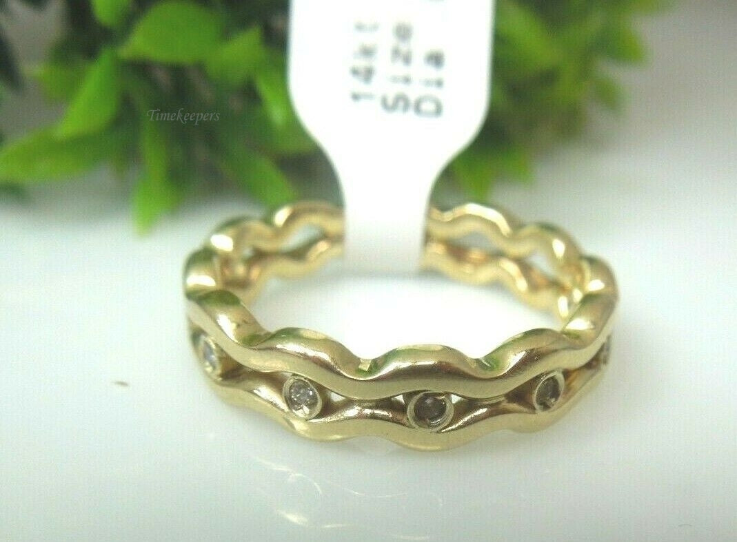 q619 14kt Yellow Gold Diamond .03 cts Ring Size 9(USA)