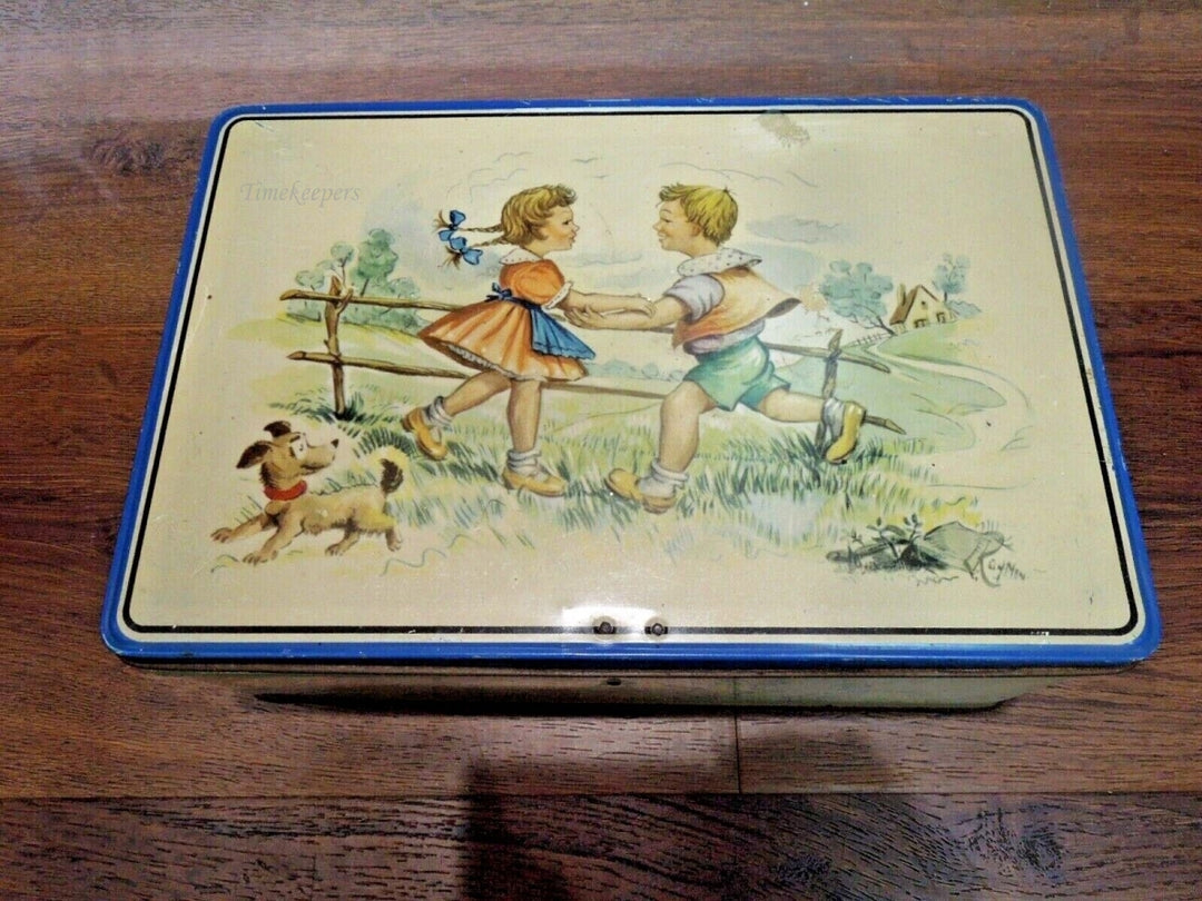 r606 Vintage Van Melle Tin Gift Souvenir Jewelry Trinket Box