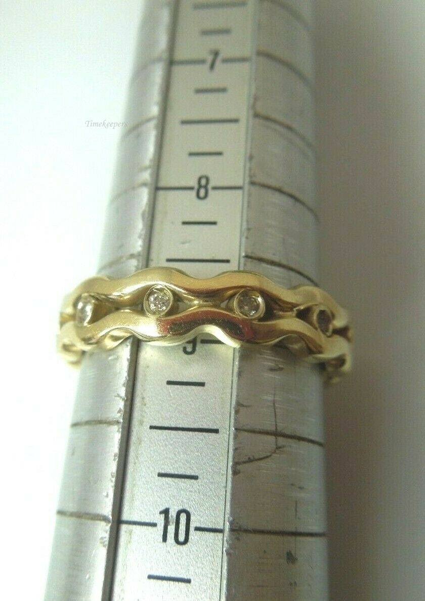 q619 14kt Yellow Gold Diamond .03 cts Ring Size 9(USA)
