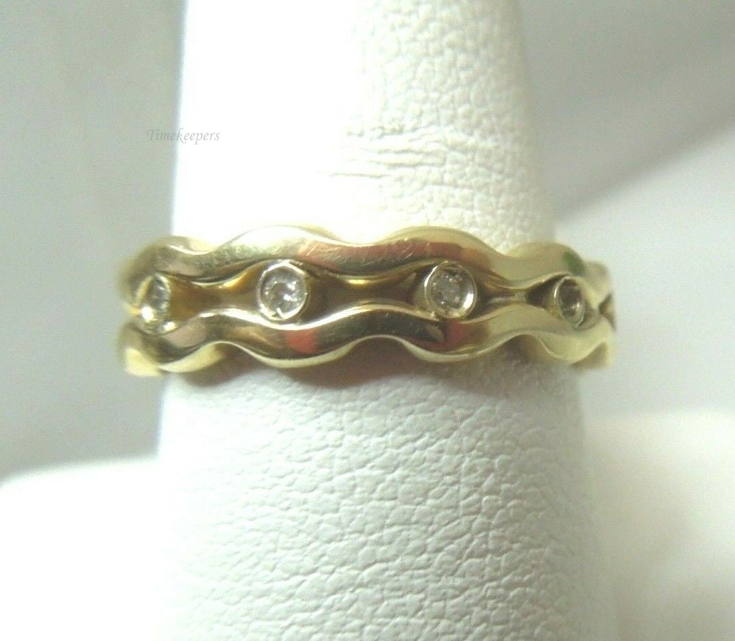q619 14kt Yellow Gold Diamond .03 cts Ring Size 9(USA)