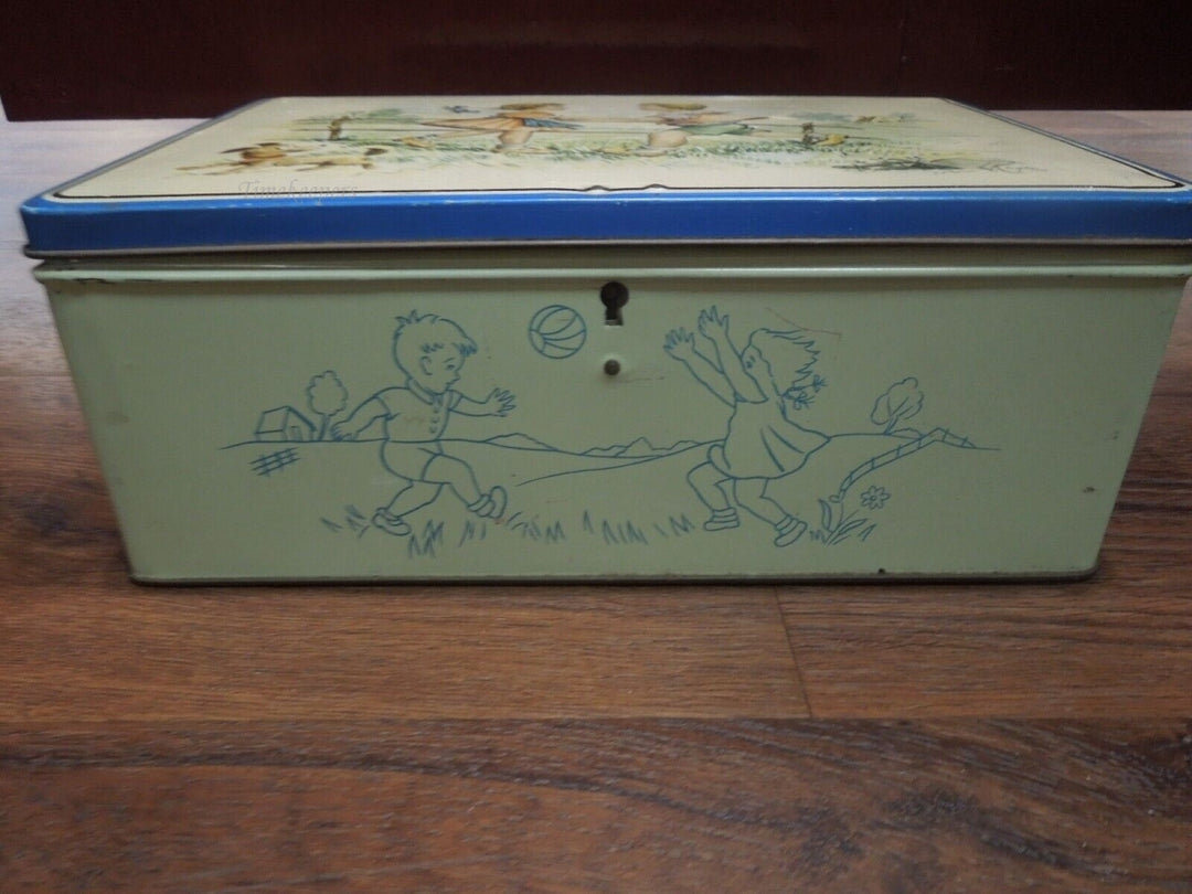 r606 Vintage Van Melle Tin Gift Souvenir Jewelry Trinket Box