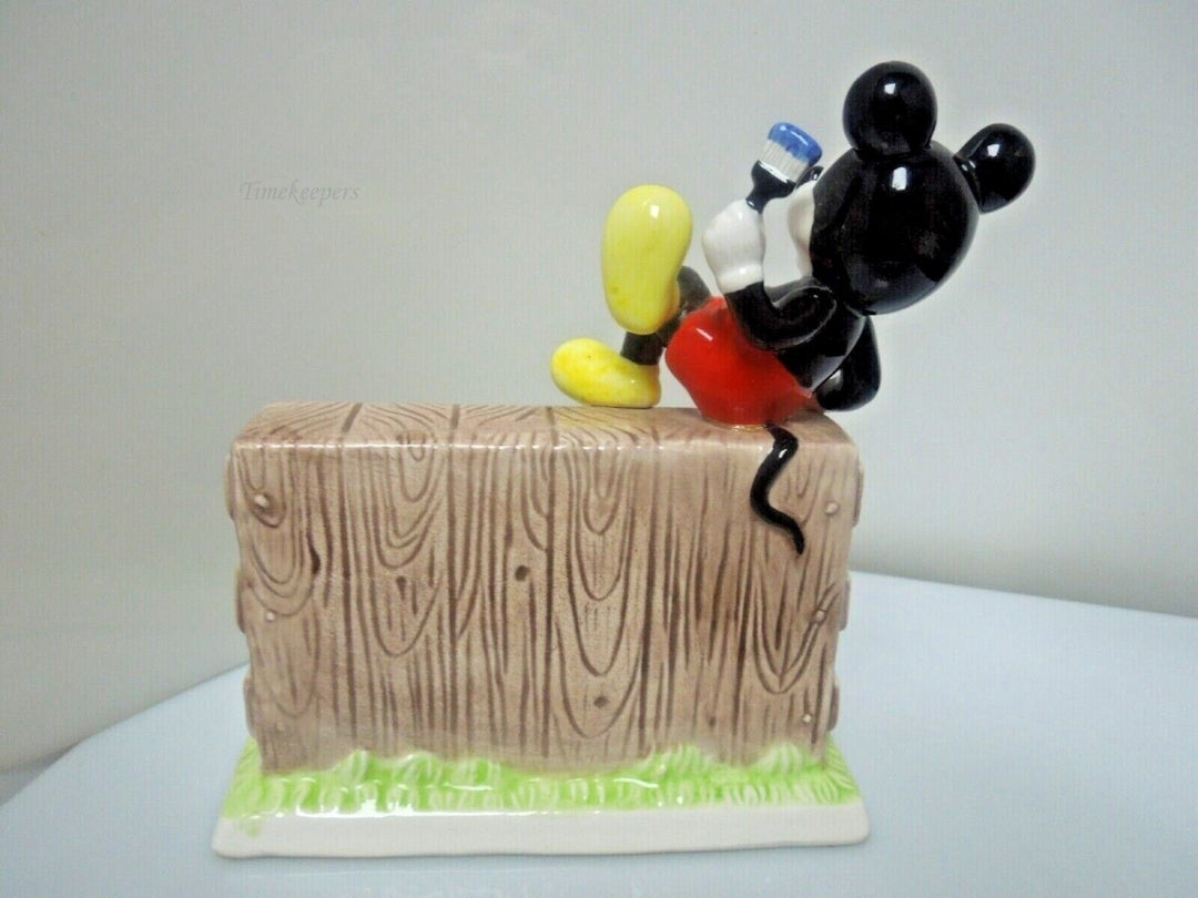 r881 Mickey Mouse Ceramic Figurine Schmid Dealer Display Sign Walt Disney Company