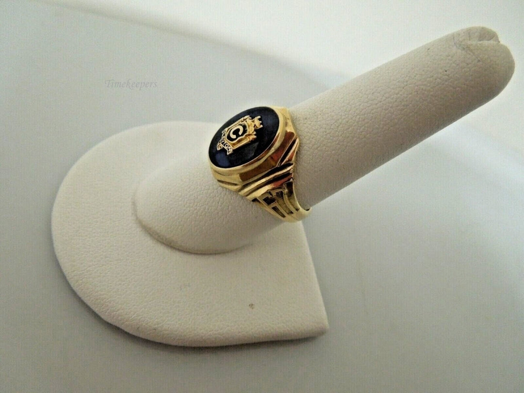 r735 Vintage 10k Yellow Gold 1967 Clayton Class School Ring Size 9(USA) Signed 7.4g