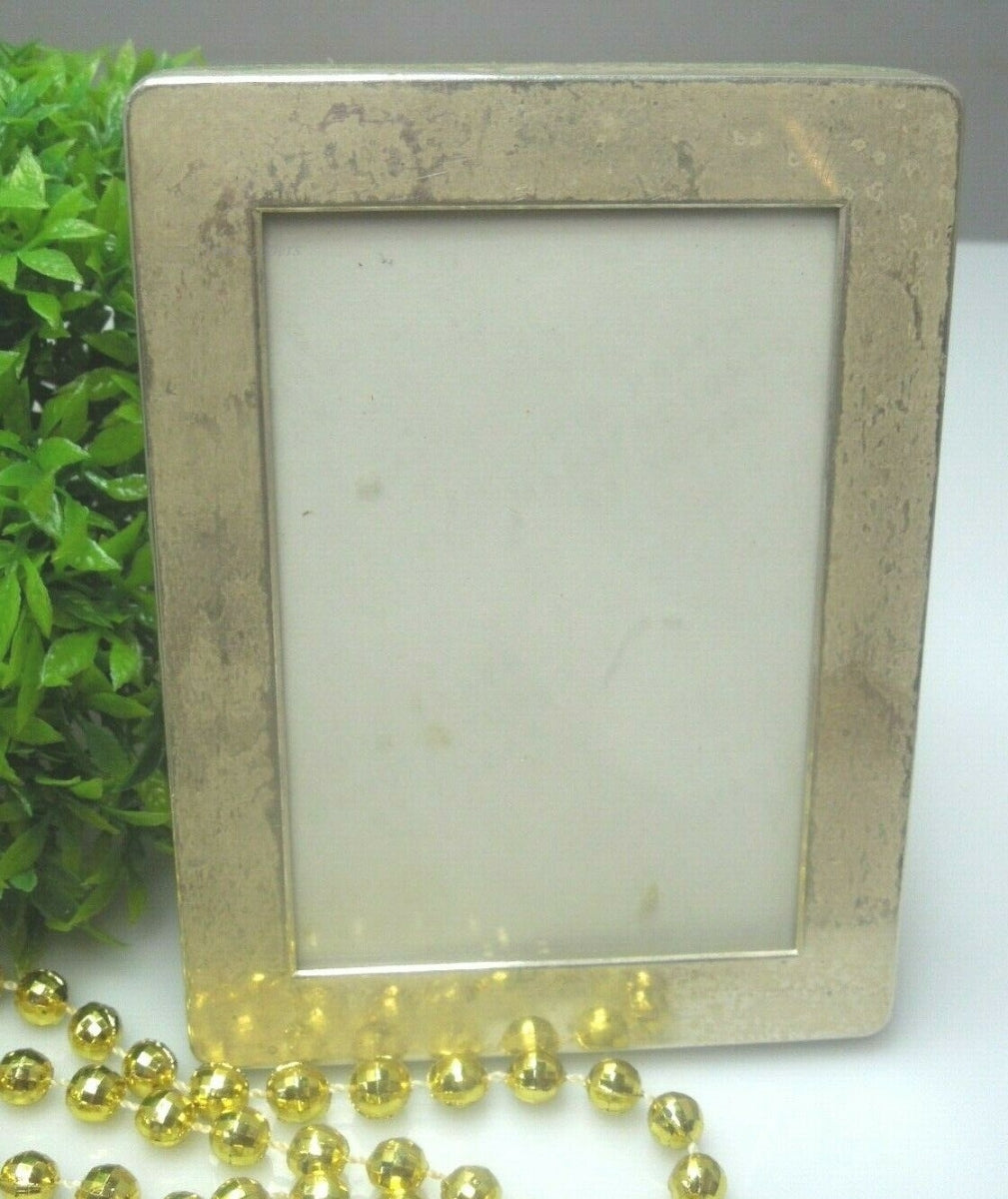 q523 Antique Sterling Silver Tabletop Photo Frame By Lullaby 10.5cmx8cm
