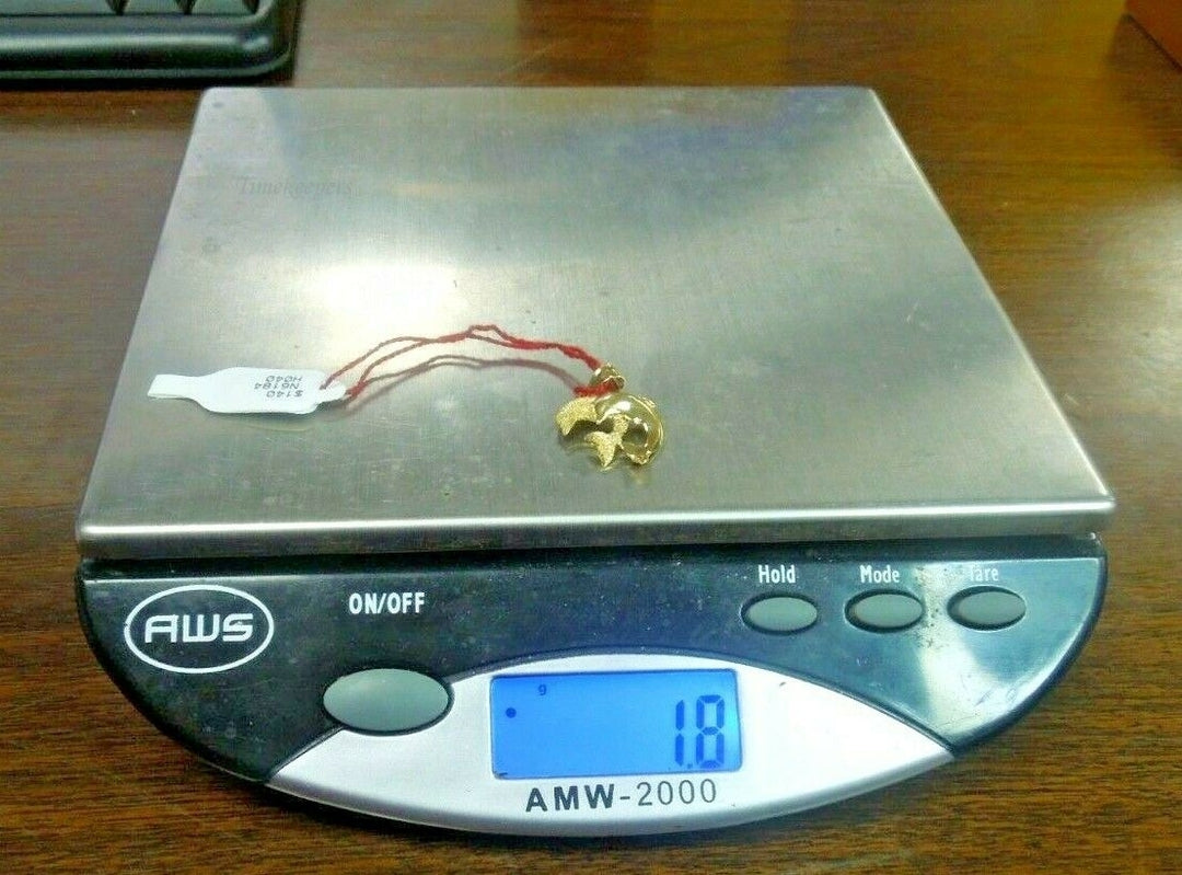 q668 Beverly Hill Gold 14k Leaping Dolphin Pendant Signed 1.8 g