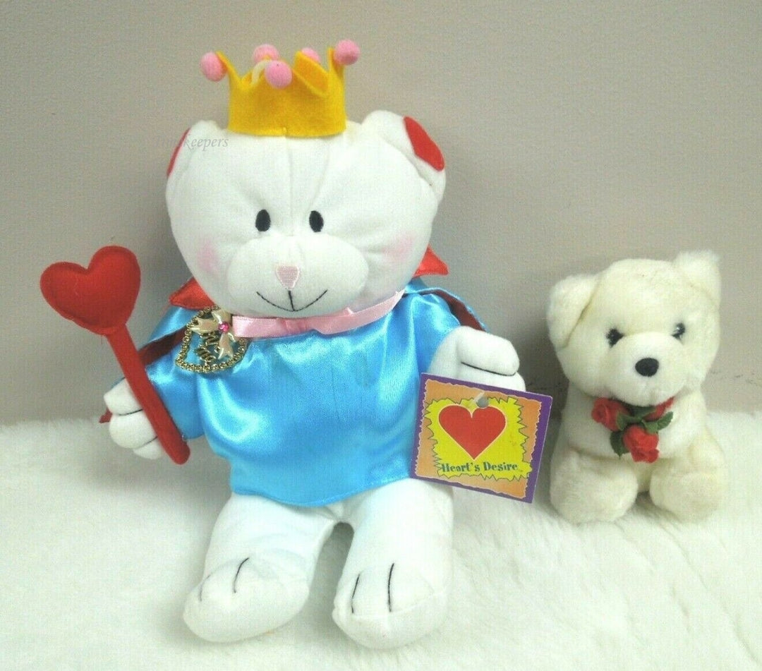 q853 Vintage Pair of Cute Teddy Bears Plush Toy Rare Stuffed Toy