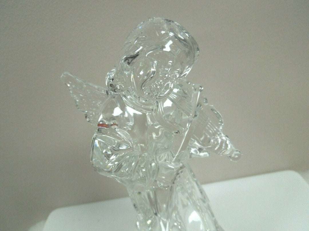 q908 MIKASA Herald Collection Angelic Violin Angel Figurine 8.25" Full Lead Crystal