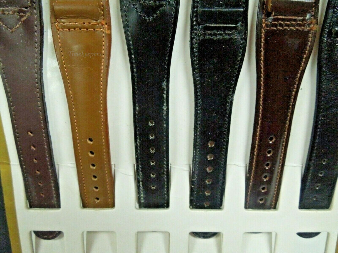 q998 Vintage Mormac Gemex Brown Black Leather Watch Bands Advertising Store Display Lot of 6