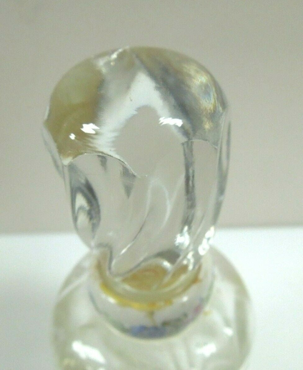 r010 Vintage Blue Grass Flower Mist ELIZABETH ARDEN- Cut Glass Empty Perfume Bottle 5.5"