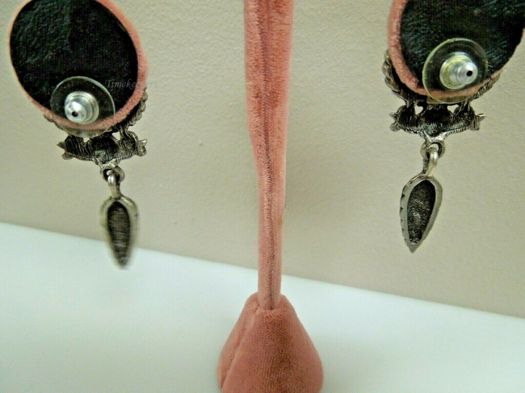 r028 Vintage Beautiful Sterling Silver Earrings