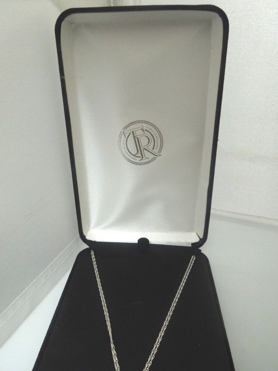 r338 Things Remembered, Silver color Chain with Cross Pendant Necklace 20.5" in Original Gift Box